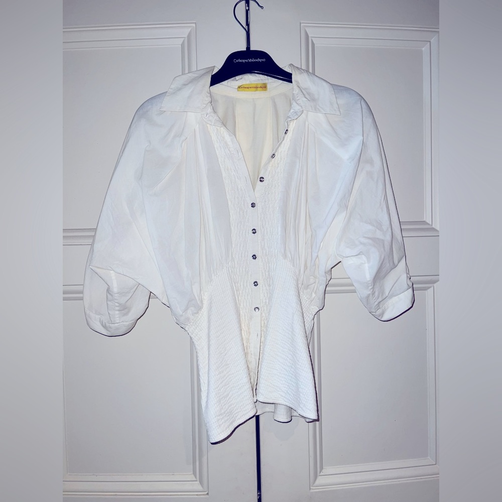 CATHERINE MALANDRINO Cotton S/S Blouse